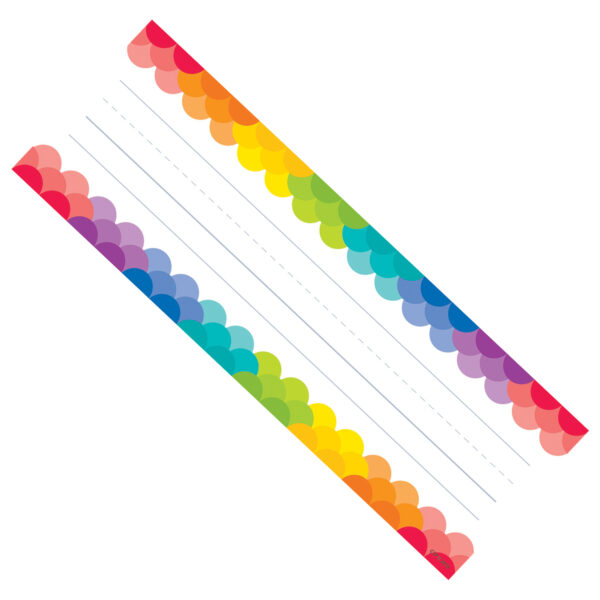 NP_paintchip_blue Rainbow Scallops Name Plates, 36 Per Pack, 6 Packs