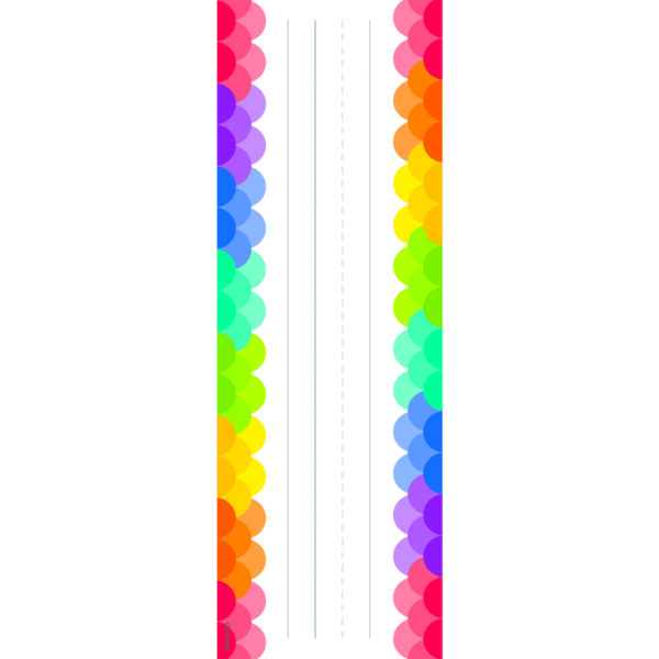 NP_paintchip_blue Rainbow Scallops Name Plates, 36 Per Pack, 6 Packs