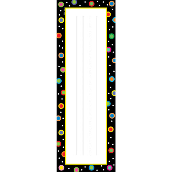 dots only Dots on Black Name Plates, 36 Per Pack, 6 Packs