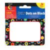 Dots On Black Name Tag-Labels, 36 Per Pack, 6 Packs