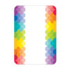 Painted Palette Rainbow Scallops Name Tag Labels, 36 Per Pack, 6 Packs