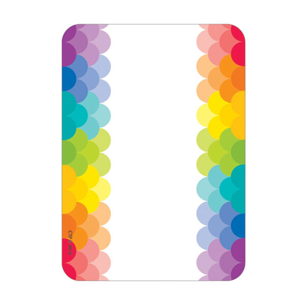 Painted Palette Rainbow Scallops Name Tag Labels, 36 Per Pack, 6 Packs