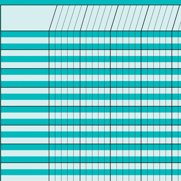 Turquoise Incentive Chart, 17" x 22", Pack of 6