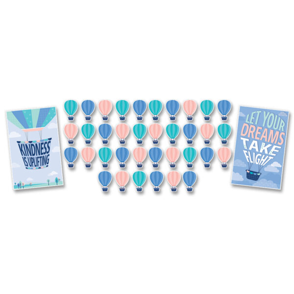 Calm & Cool Soaring High Bulletin Board Set, 57 Pieces