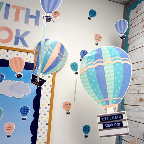 Calm & Cool Soaring High Bulletin Board Set, 57 Pieces