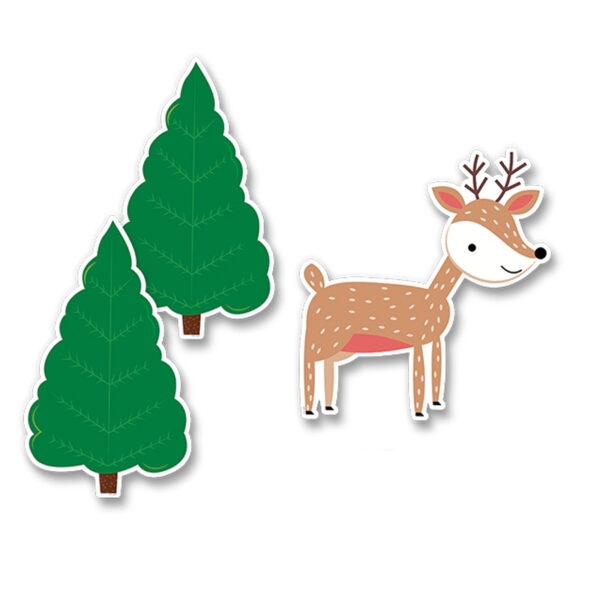 Jumbo Woodland Friends Bulletin Board Set, 11 Pieces