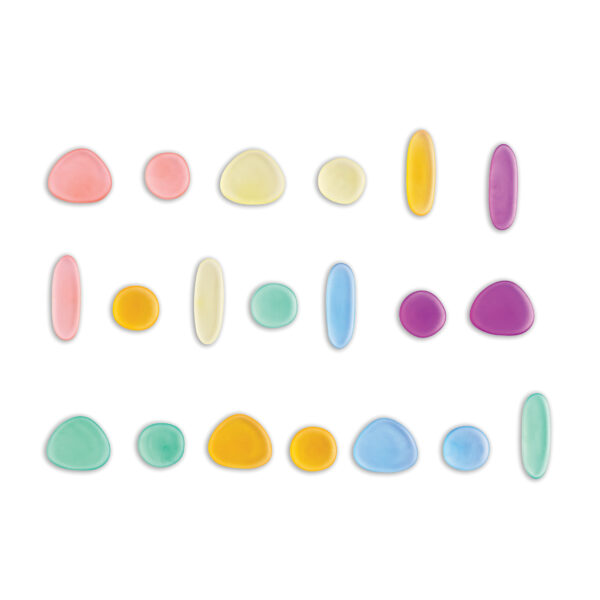 Junior Rainbow Pebbles - Transparent - Mini Jar - Set of 36
