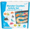 Monster Counters Activity Set - Set of 36 - 10 Double-Sided Activity Boards