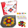 ERSCTU22014.jpg FunPlay Pattern Blocks - Set of 60 Wooden Math Manipulatives + 50 Activities + Messy Tray