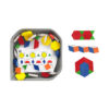 ERSCTU22014_2.jpg FunPlay Pattern Blocks - Set of 60 Wooden Math Manipulatives + 50 Activities + Messy Tray