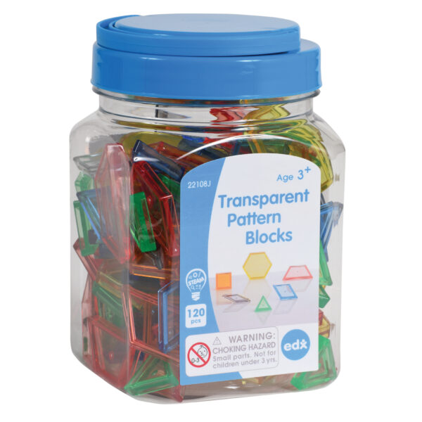 ERSCTU22108_1.jpg Transparent Pattern Blocks - Mini Jar - Set of 120