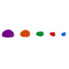 Interlocking Rainbow Pebbles Mini Jar