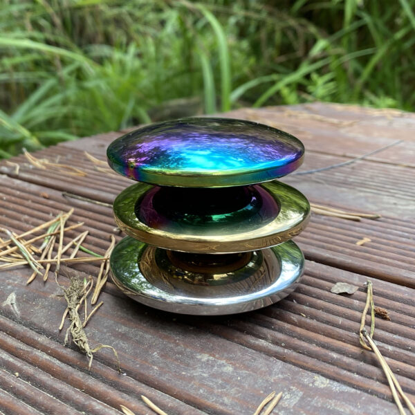 Sensory Reflective Sound Buttons - Set of 3 - Mirrored Discs for Babies and Toddlers - Sensory Stacking Toy