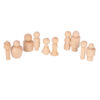 Wooden Community Figures - Set of 10 - For Ages 18m+ - Wooden Peg Dolls for Kids - 10 Different Shapes - Loose Parts Wooden Toys for Toddlers