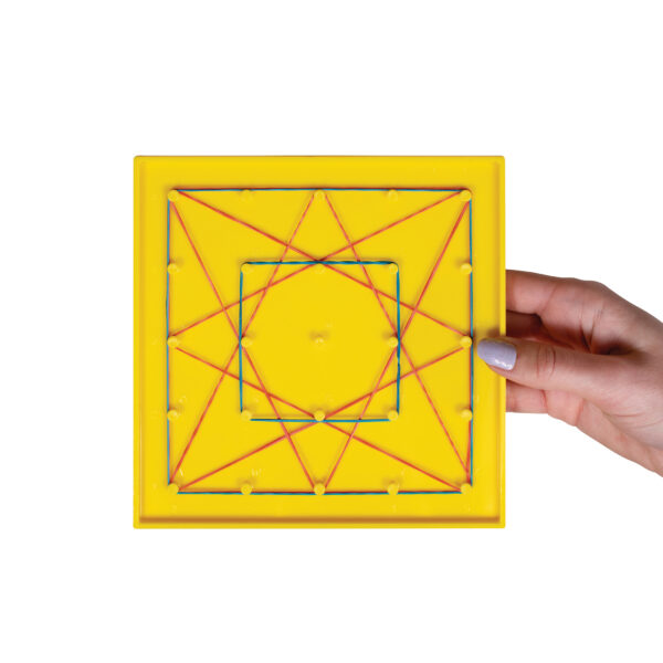 ERSCTU7748_6.jpg Double-Sided Geoboard Set - 5 x 5 Grid - 24 Pin Circular Array - Set of 6