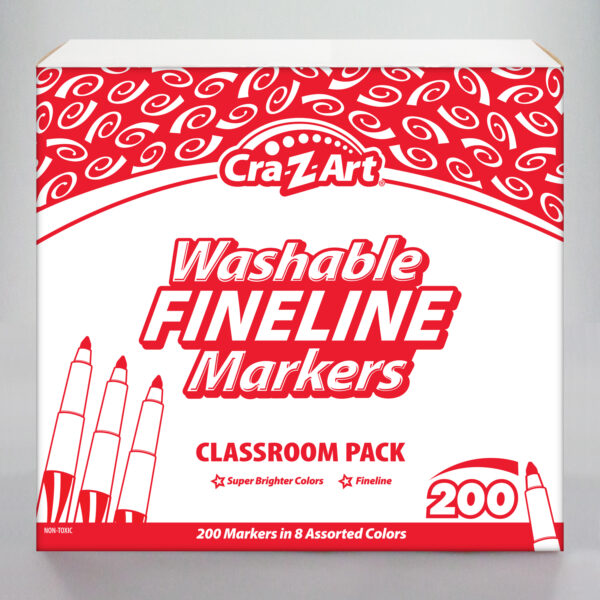 74005ClsPk8Clr400JmboCrynPrint Washable Markers Classroom Pack, Fine Point, 8 Color, Pack of 200