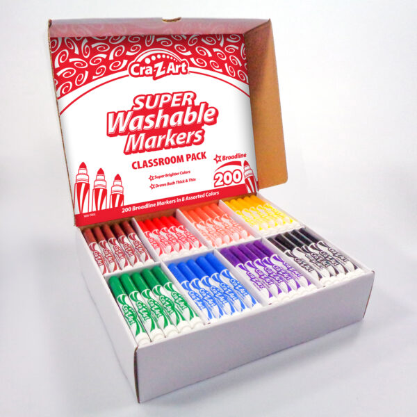 ERSCZA740081_3.jpg Washable Marker Classroom Pack, Broadline, 8 Color, Pack of 200