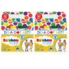 Washable Rainbow Dot Markers, 4 Per Pack, 2 Packs