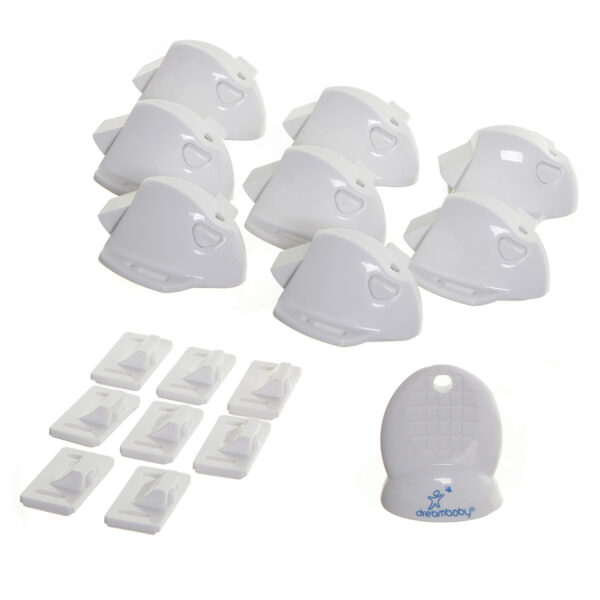 Adhesive Mag Locks 8 Locks, 1 Key
