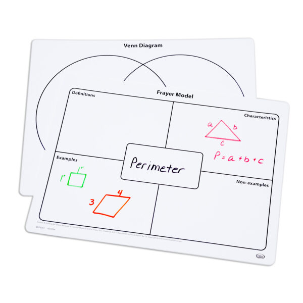 ERSDD-211264.jpg Frayer Model & Venn Diagram Write-On-Wipe-Off Mats, Set of 10