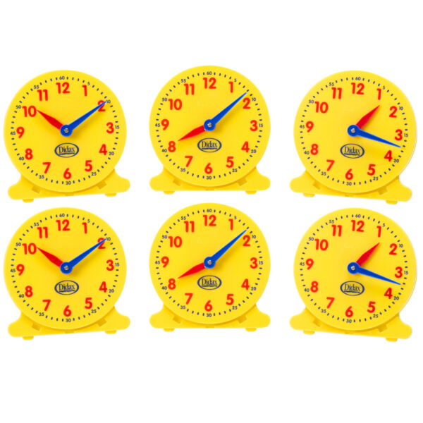 5" Student Clocks, Set of 6