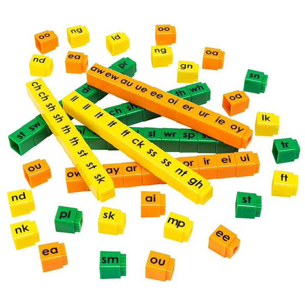 Unifix Letter Cubes, Blends, Set of 90