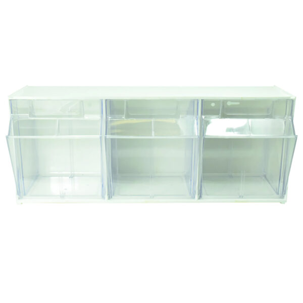ERSDEF20603OP_1.jpg Tilt Bin Interlocking Storage Bins, 6-Bin Unit, White