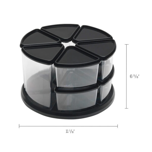 ERSDEF39010104_3.jpg Carousel Rotating Organizer, 9-Bin, Black