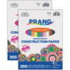 Construction Paper, Medium Weight, 10 Assorted Colors, 9" x 12", 300 Sheets Per Pack, 2 Packs