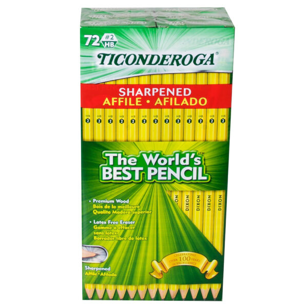 Original Ticonderoga Pencils, Pre-Sharpened, Box of 72