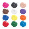 Tempera Paint Set, Assorted Colors, 16 oz Bottles, Set of 12