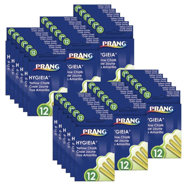 ERSDIX31344-36.jpg Hygieia Dustless Board Chalk, Yellow, 12 Per Pack, 36 Packs