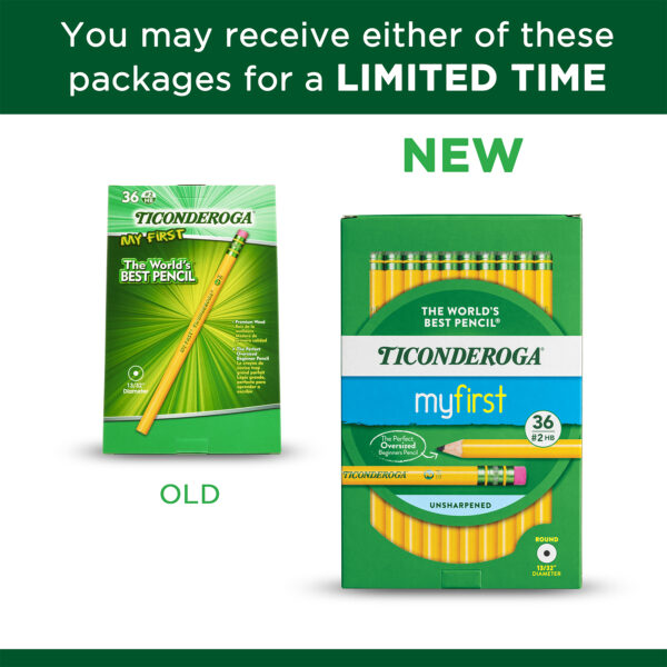 My First Ticonderoga Pencil with Eraser, 36 Count