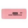 Pink Carnation Erasers, Large, 2-9-16 x 1 x 7-16, 12 Per Pack, 3 Packs
