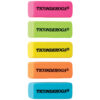 Neon Wedge Eraser, 30 Count