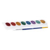 Washable Watercolors Set, 8 Assorted Glitter Colors w-Brush, Pack of 6