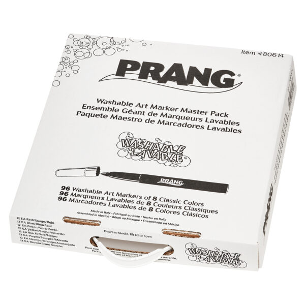 Art Markers, Washable Master Pack, 8 Colors, 96 Markers