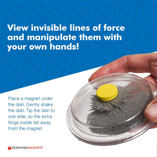 Magnetic Field Viewing Kit with Steel Filings, Pack of 3