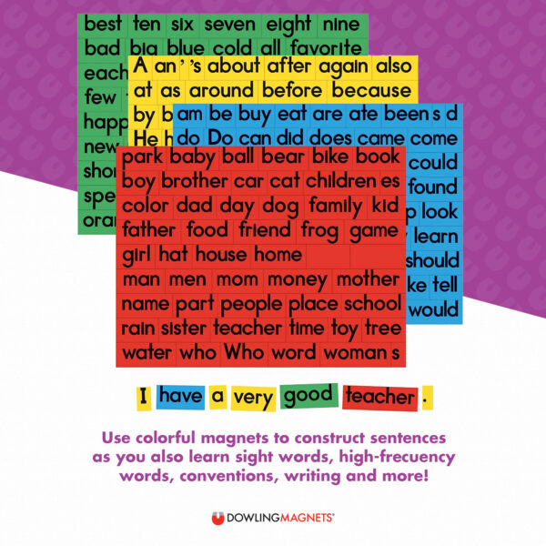 Sentence Building Magnets, Set of 270