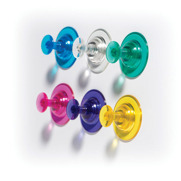 Magnet Tools Big Push Pin Magnets, 6 Per Pack, 3 Packs