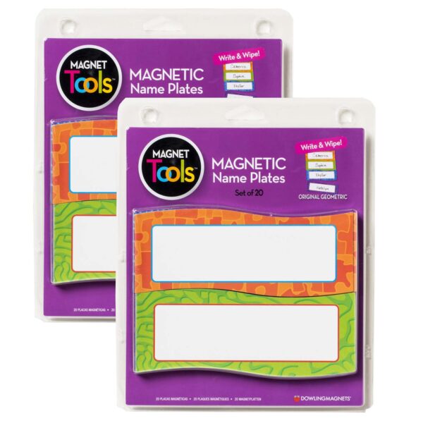 ERSDO-735205-2.jpg Magnetic Name Plates, 20 Per Pack, 2 Packs