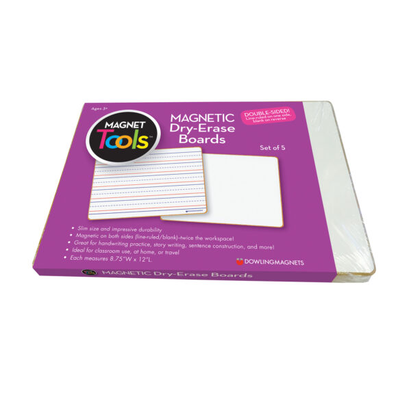 ERSDO-735206.jpg Magnetic Dry-Erase Lined & Blank Board, Set of 5