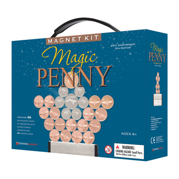 MPenny3DBoxAltVIew Dowling Magnets Magic Penny Magnet Kit 25th Anniversary Edition