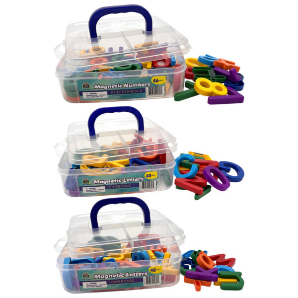 Magnetic Letters & Numbers 3-Pack, Uppercase, Lowercase, Numbers & Symbols