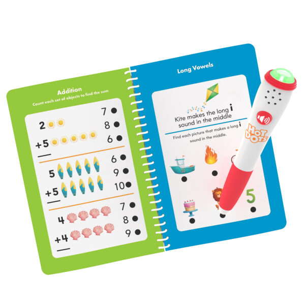 Hot Dots Kindergarten Essentials Reading & Math Workbook