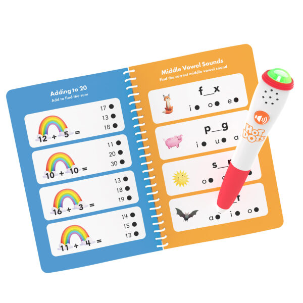Hot Dots First Grade Essentials Reading & Math Workbook