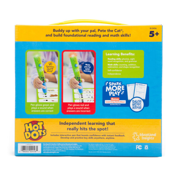 Hot Dots Pete the Cat Kindergarten Reading & Math