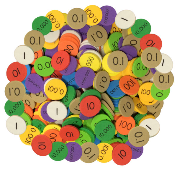 ERSELP626660.jpg 10-Value Decimals to Whole Numbers Place Value Disc, Pack of 3000