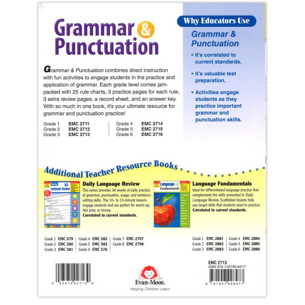 ERSEMC2713_1.jpg Grammar & Punctuation, Teacher's Edition, Grade 3