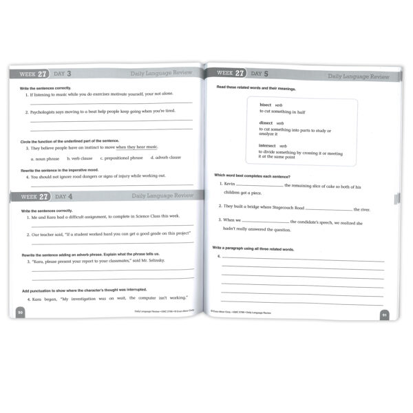 ERSEMC2798_2.jpg Daily Language Review Teacher's Edition Book, Grade 8